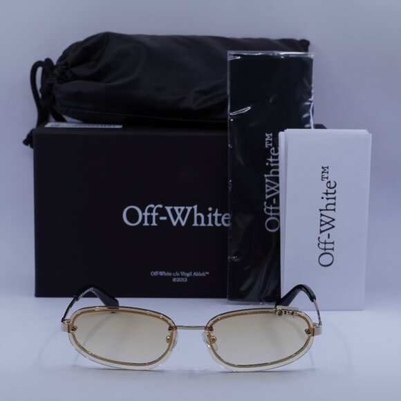 Off-White OERI13M MIAMI 766E Oval Sunglasses – Gold/Brown Gradient main image 6